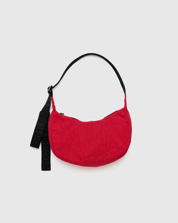 Small Nylon Crescent Bag in Candy Apple