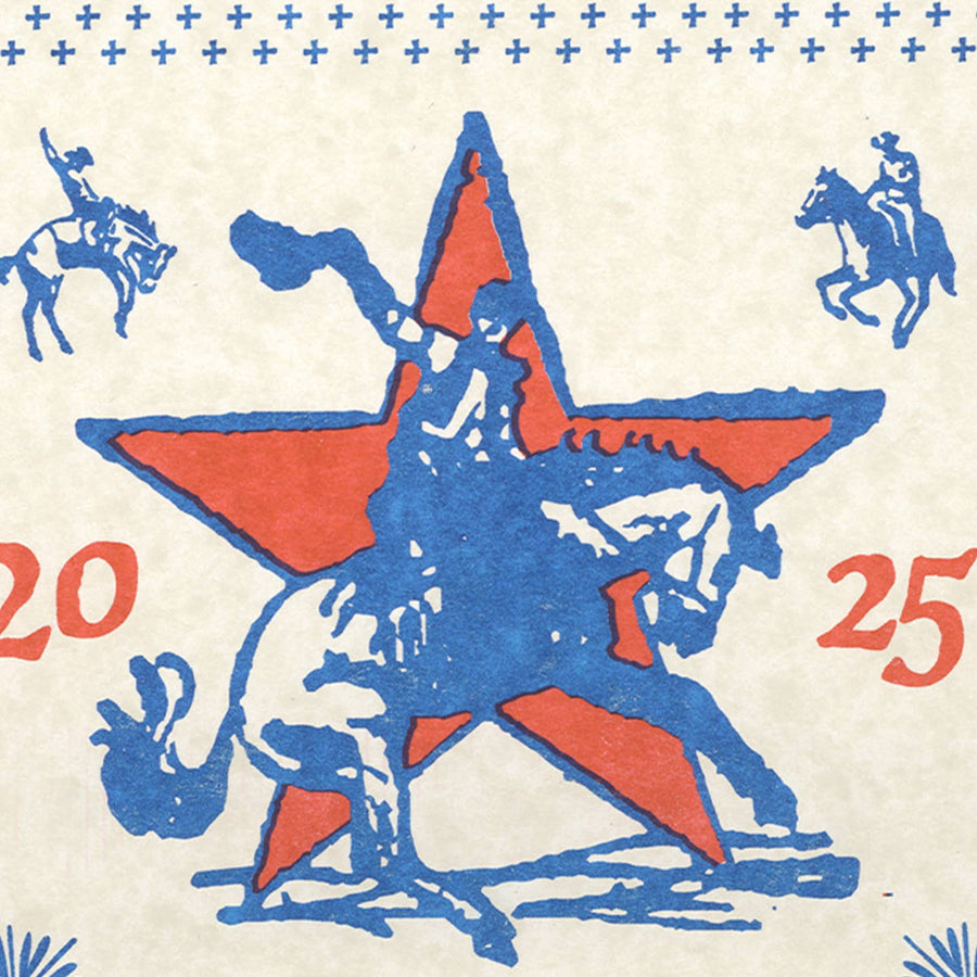 Cowboy Risograph Tear-Off 2025 Calendar