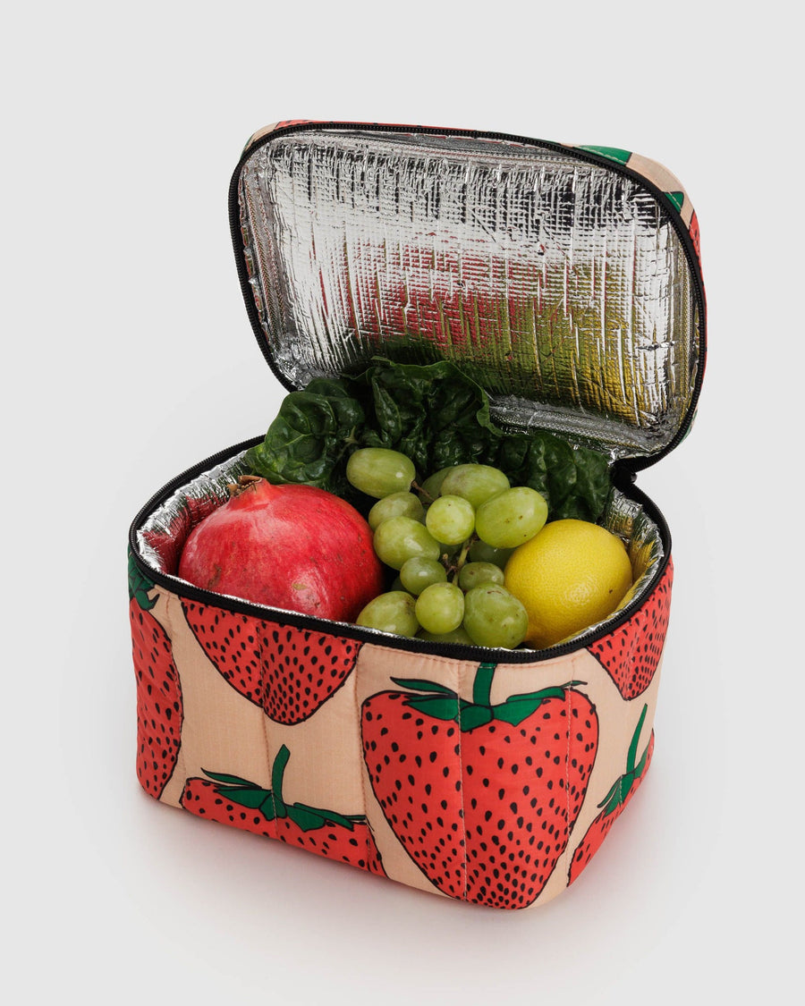 Puffy Lunch Bag in Strawberry