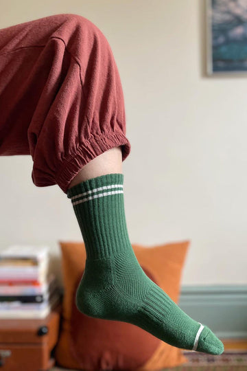 Boyfriend Socks in Moss