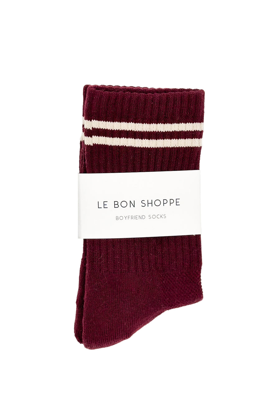 Boyfriend Socks in Maroon