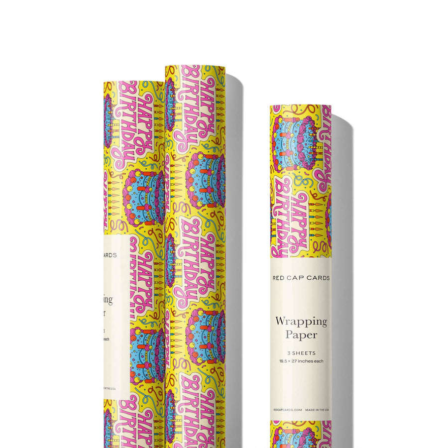 Cake and Confetti Birthday Wrapping Paper (in-store pickup only)