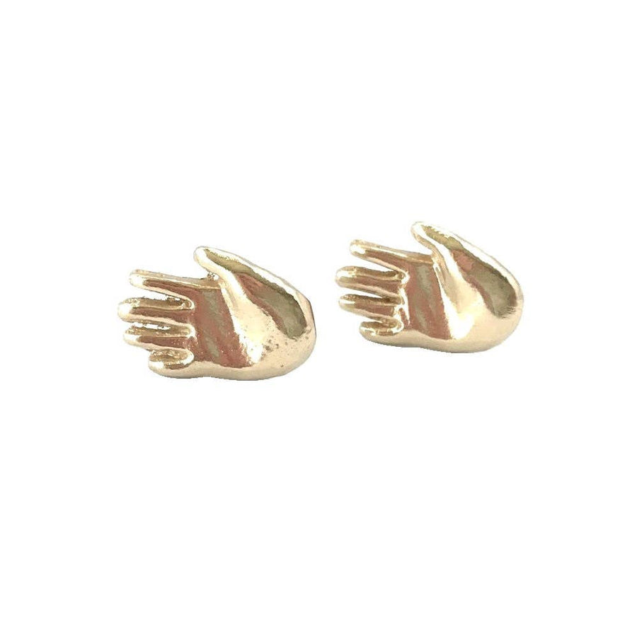 Brass Hands Earrings