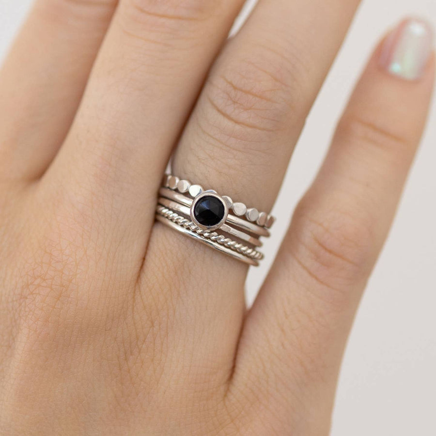 Coin Hammered Disc Ring in Gold Filled or Sterling Silver