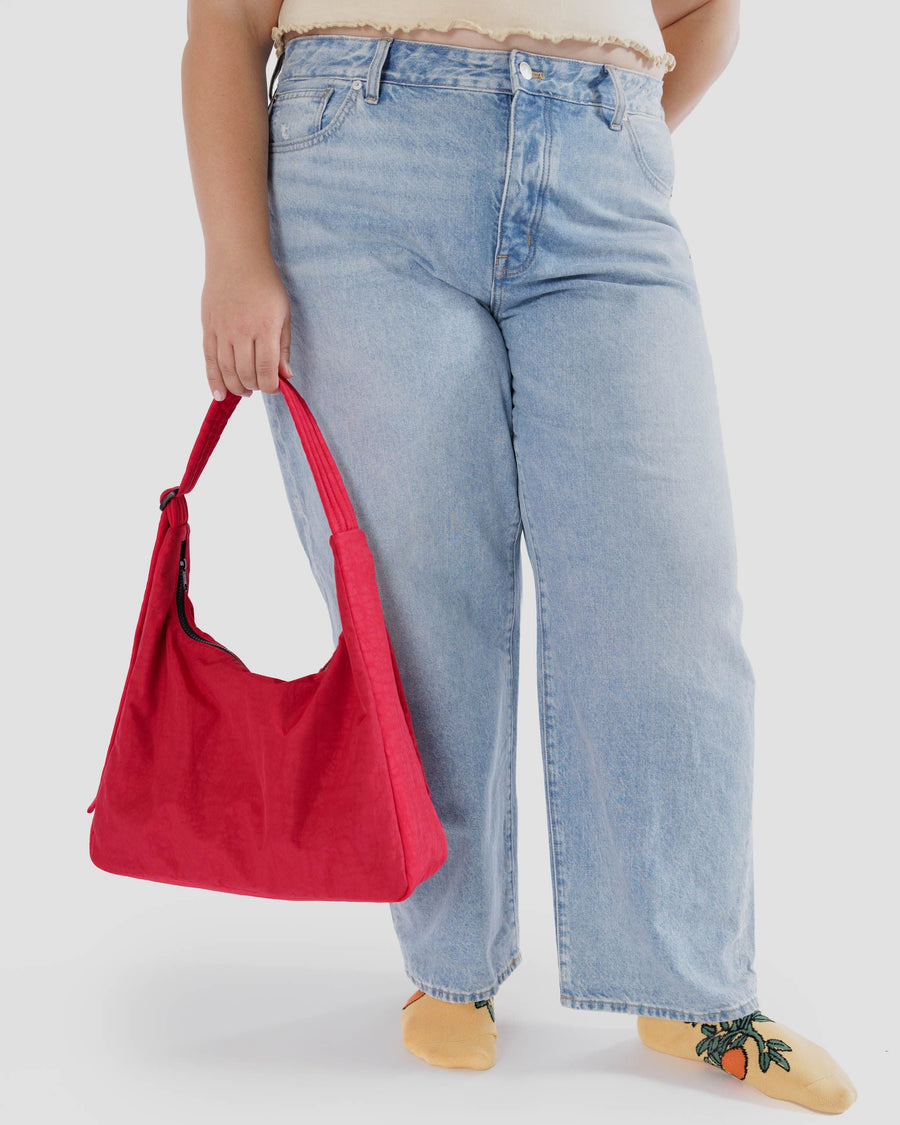 Nylon Shoulder Bag in Candy Apple