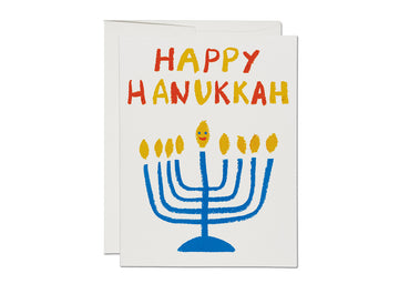 Happy Menorah Hanukkah Card