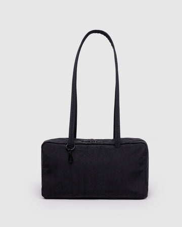 Nylon Bowler Bag in Black