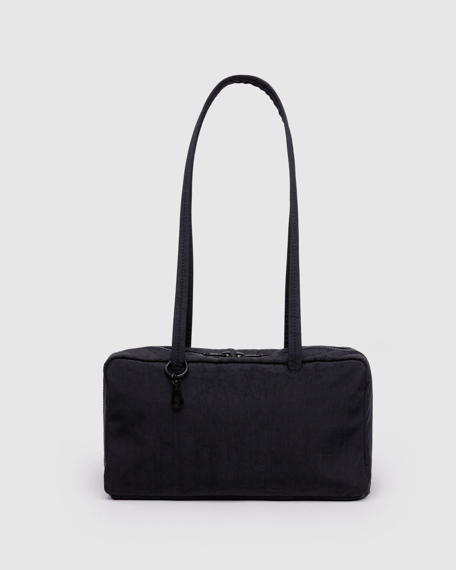 Nylon Bowler Bag in Black