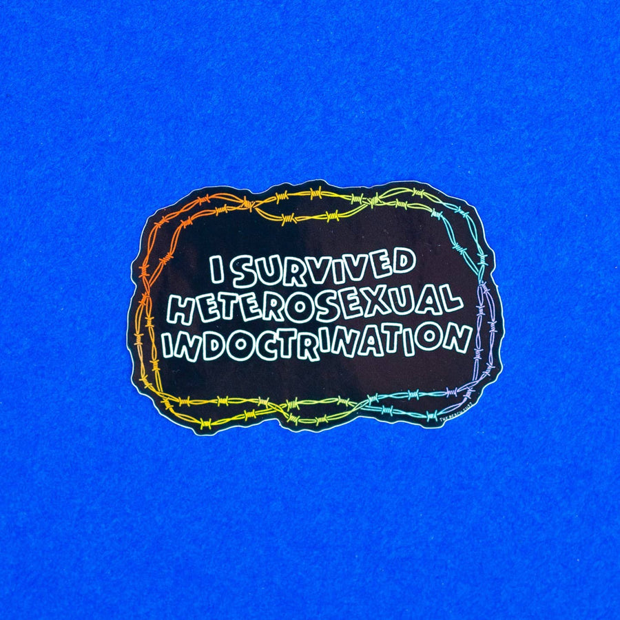 I Survived Heterosexual Indoctrination Sticker