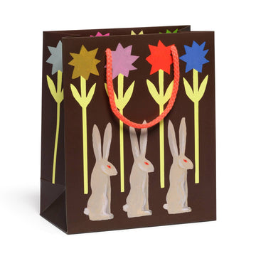 Rabbit and Flowers Medium Gift Bag