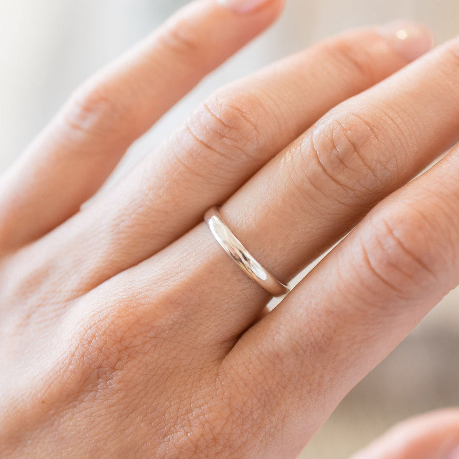 Thick Half Round Stacking Ring in Gold Filled or Silver