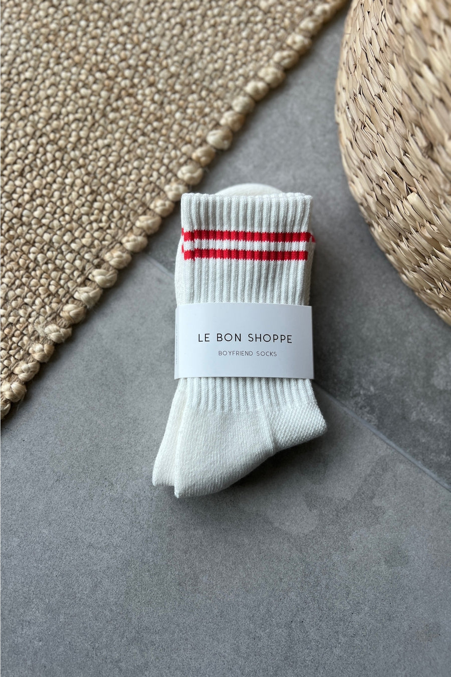 Boyfriend Socks in Clean White