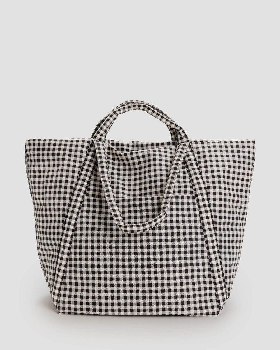 Travel Cloud Bag in Black & White Gingham