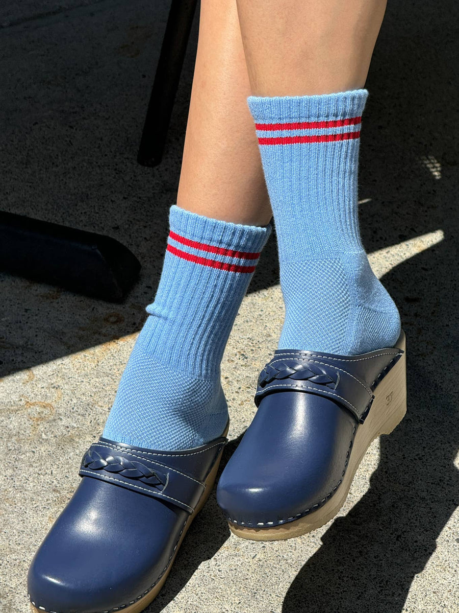 Boyfriend Socks in Ciel Blue