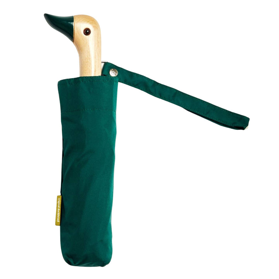 Forest Green Compact Eco-Friendly Duckhead Umbrella