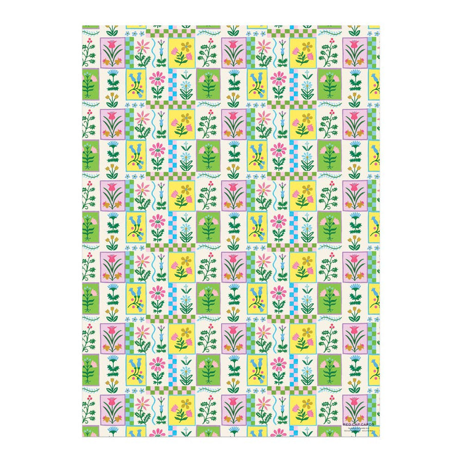 Retro Flower Wrapping Paper (in-store pickup only)