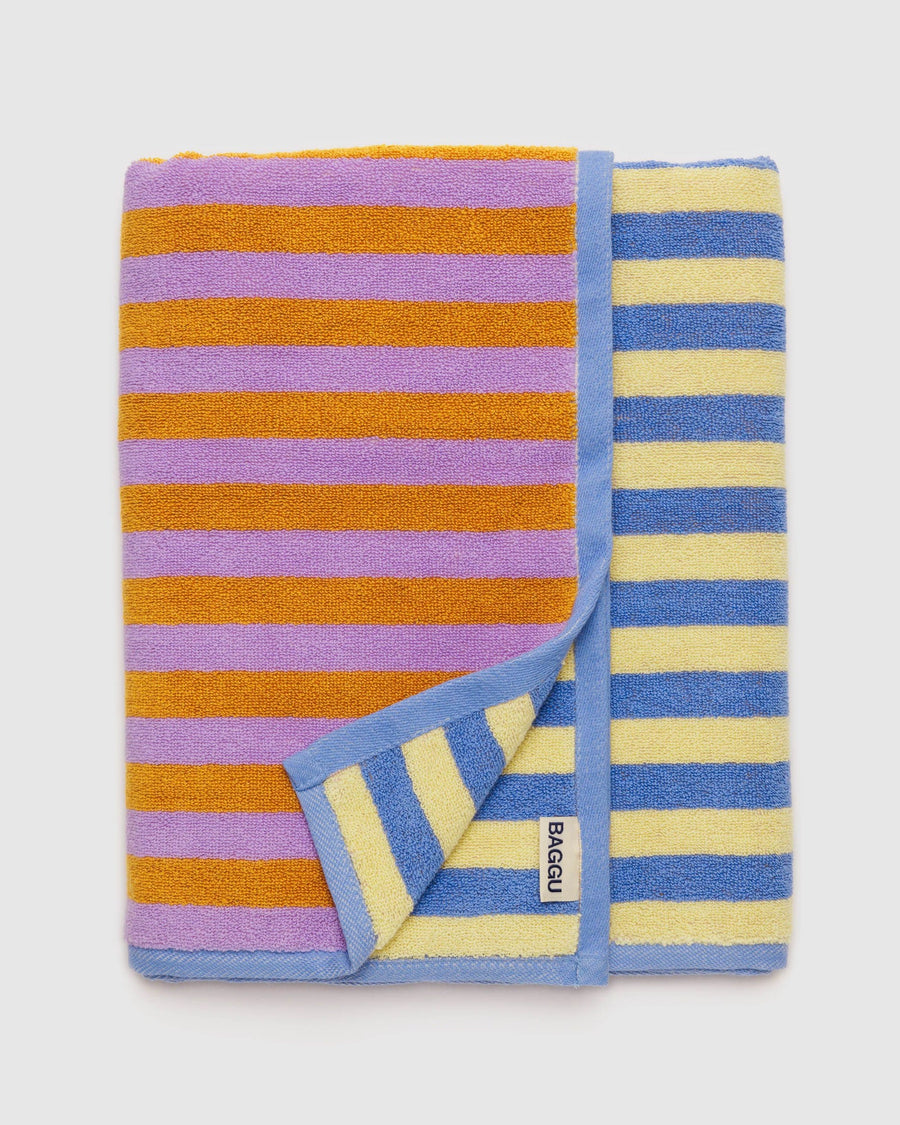 Bath Towel in Hotel Stripes