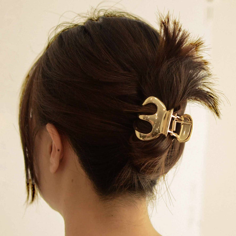 Gold Urn Metal Hair Claw Clip
