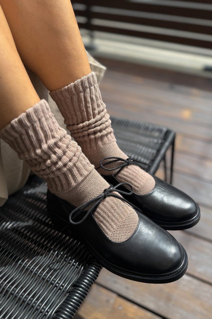 Ballet Socks in Mocha Mousse