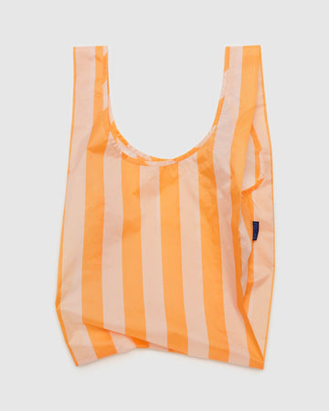 Standard Baggu Reusable Bag in Tangerine Wide Stripe