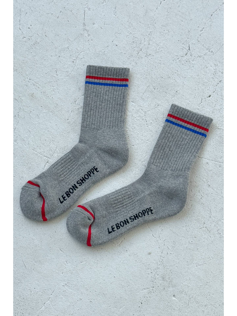 Boyfriend Socks in True Grey