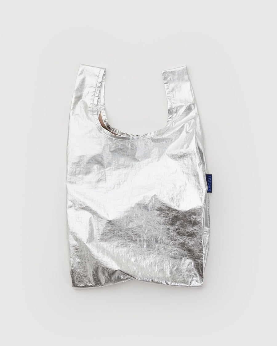 Baby Baggu in Chrome Metallic