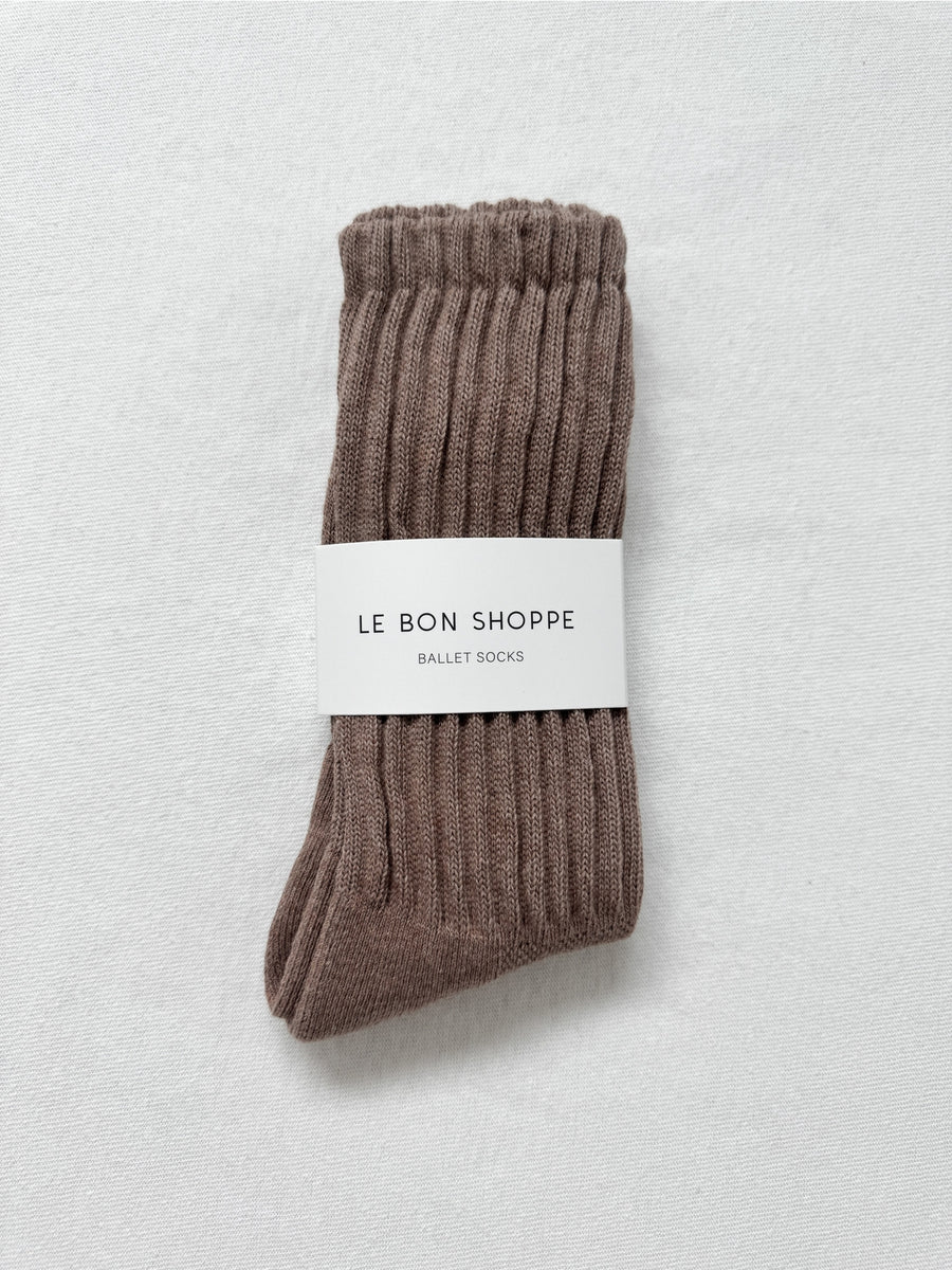 Ballet Socks in Mocha Mousse