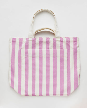 Giant Pocket Tote in Pink Awning Stripe