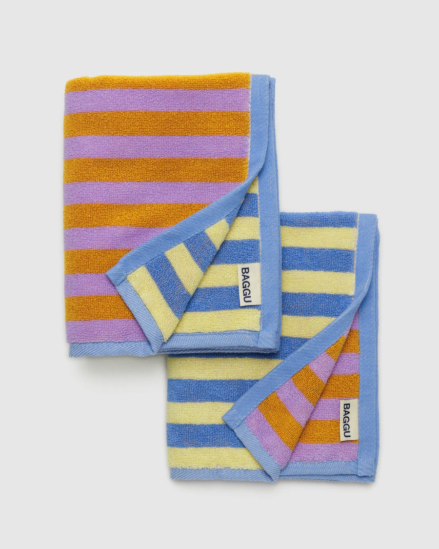 Hand Towel Set of 2 in Hotel Stripes