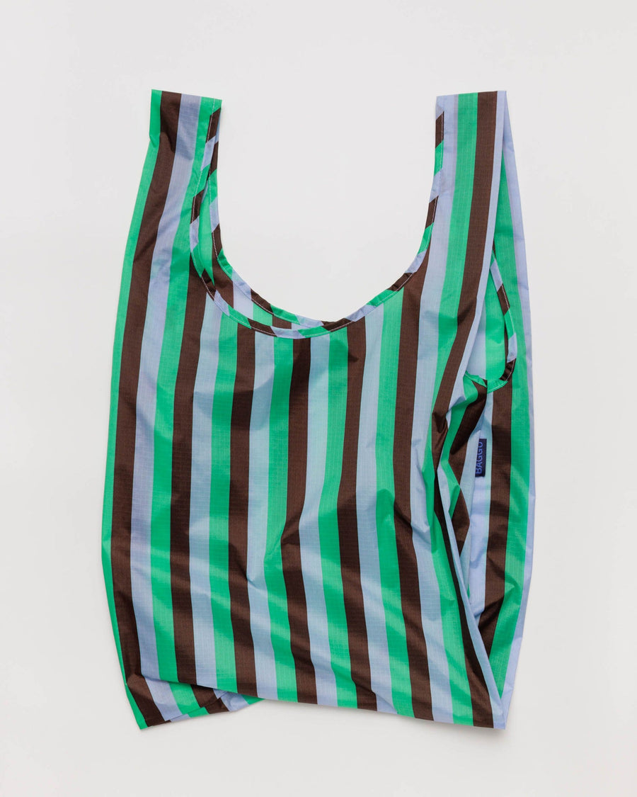 Mint 90's Stripe Standard Baggu Reusable Bag