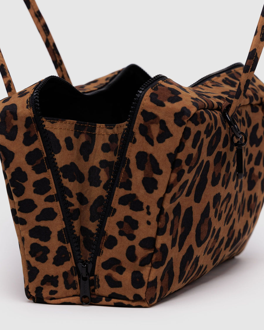 Nylon Bowler Bag in Leopard