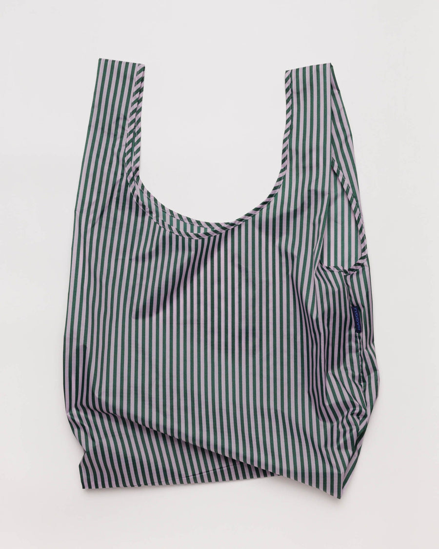 Lilac Candy Stripe Standard Baggu Reusable Bag