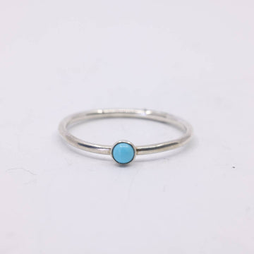 Mini Turquoise Ring in Sterling Silver