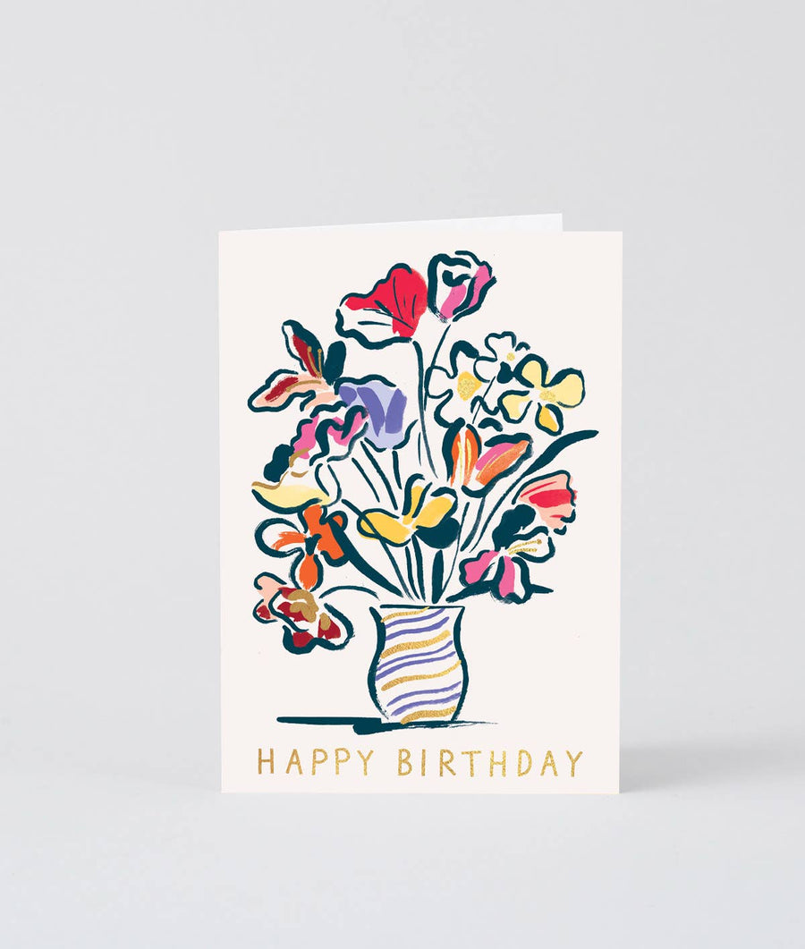 ‘Hb Flowers in Vase’ Greetings Card