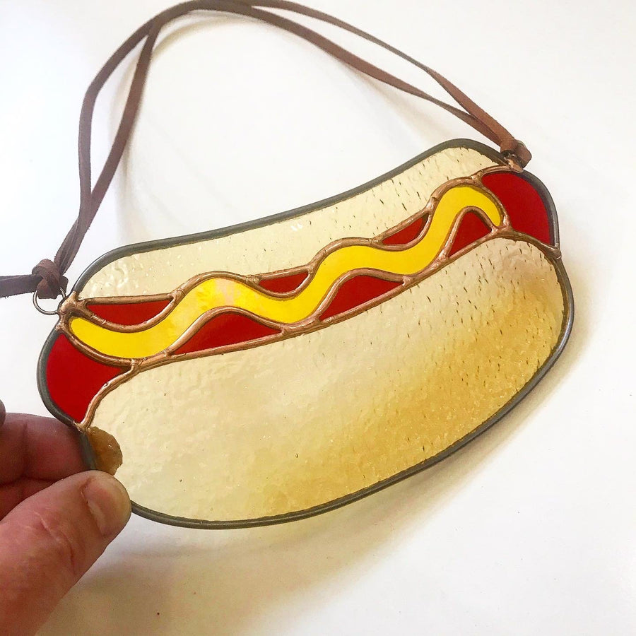 Hot Dog Stained Glass