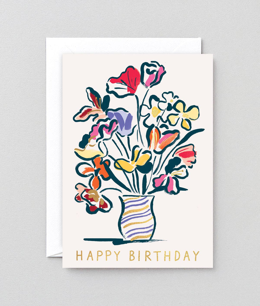 ‘Hb Flowers in Vase’ Greetings Card