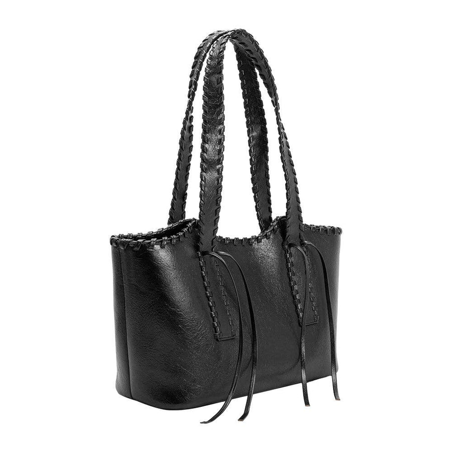 Phoebe Black Recycled Vegan Shoulder Bag