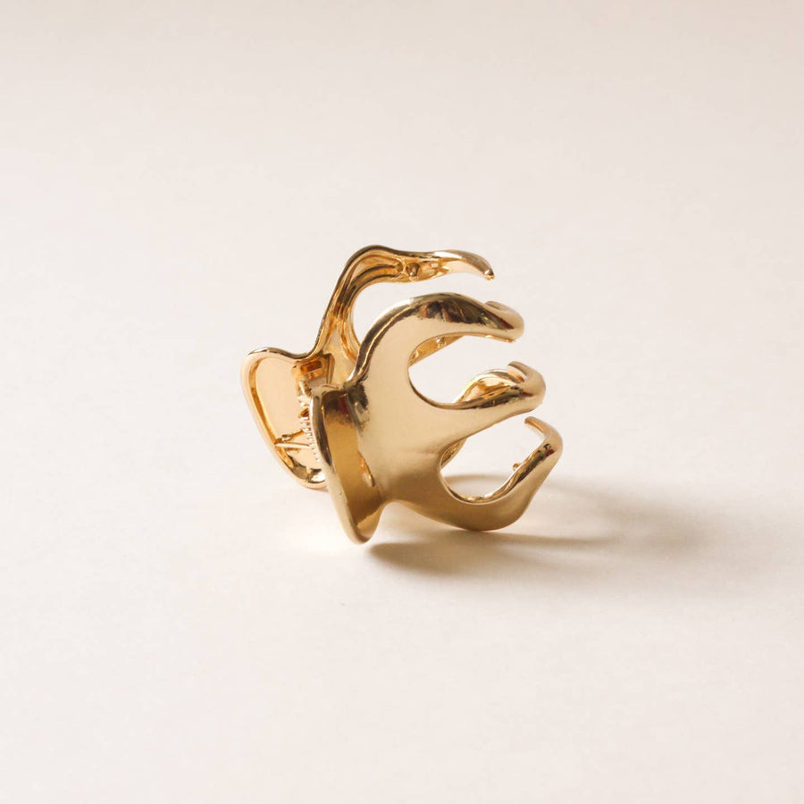 Gold Urn Metal Hair Claw Clip