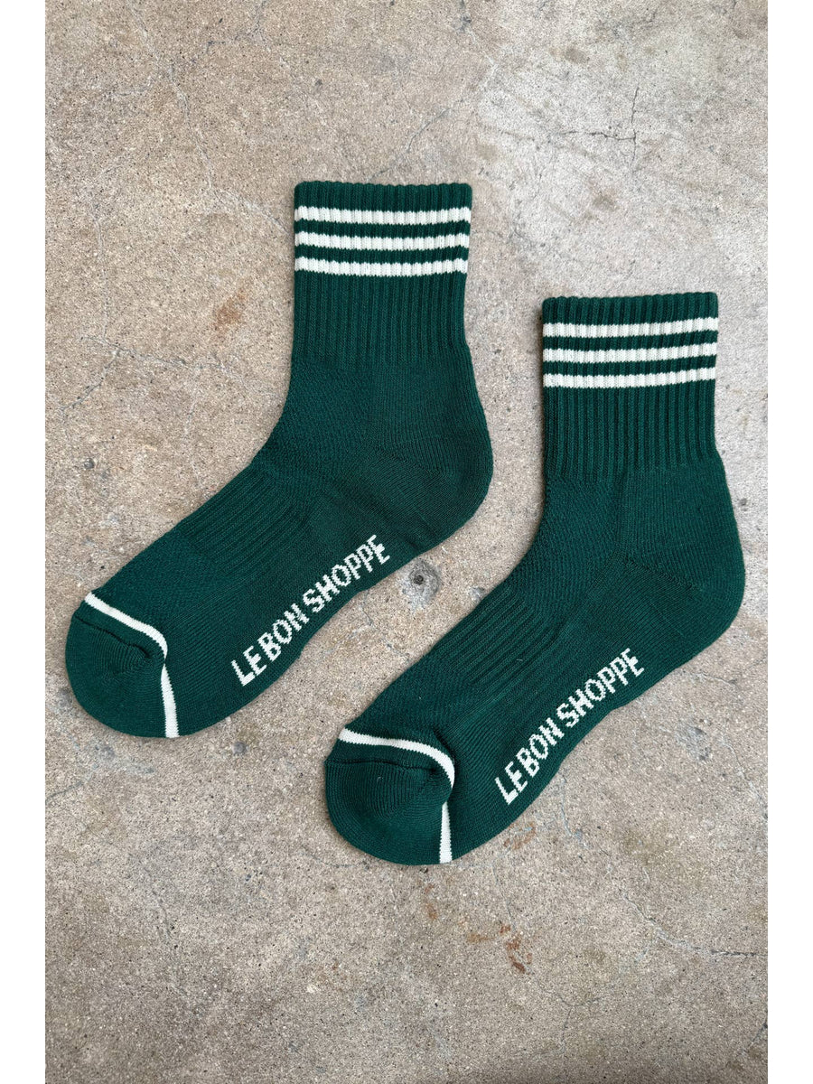 Girlfriend Socks in Hunter Green