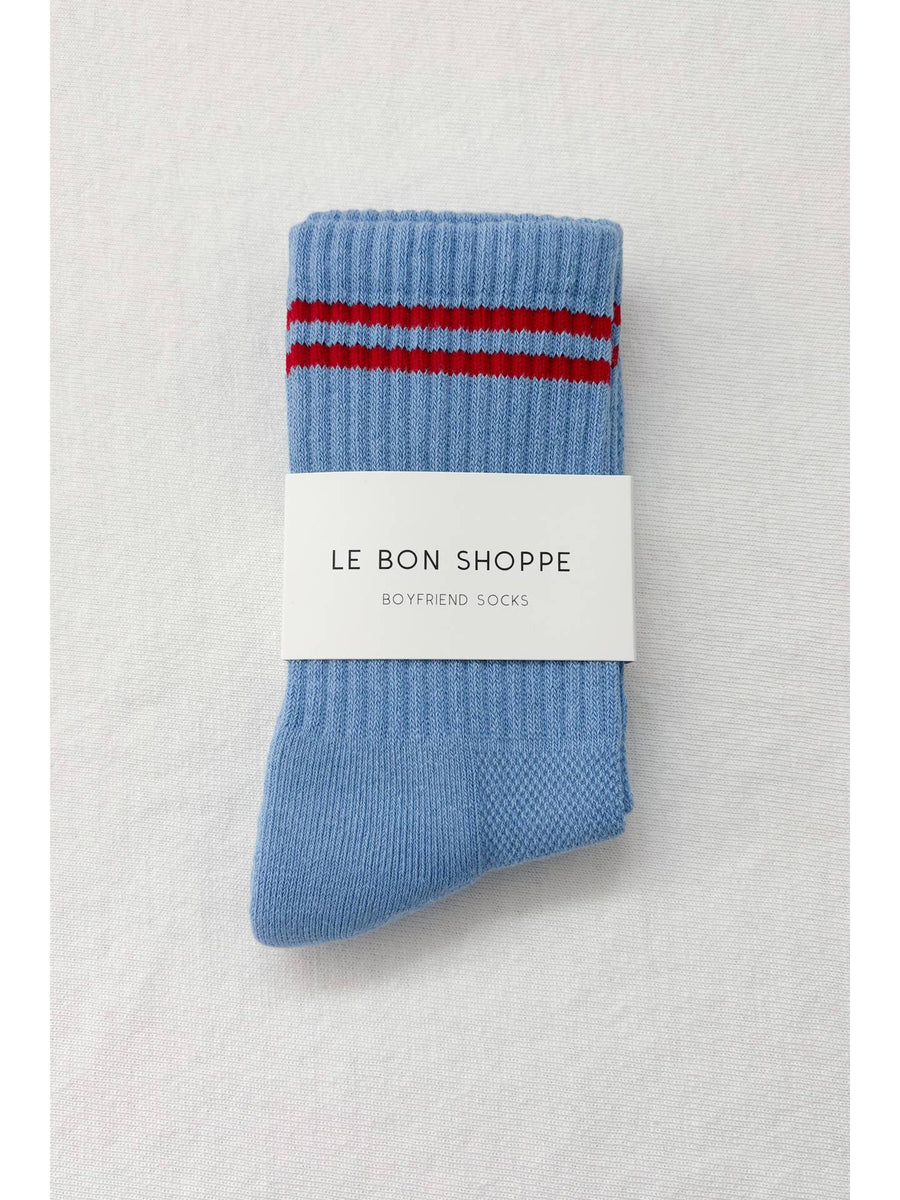 Boyfriend Socks in Ciel Blue