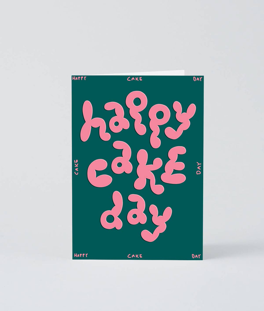 'happy Cake Day' Embossed Greetings Card