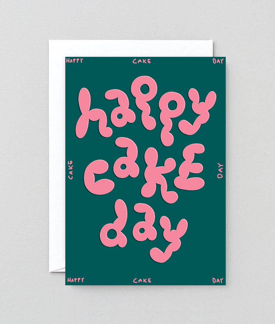 'happy Cake Day' Embossed Greetings Card