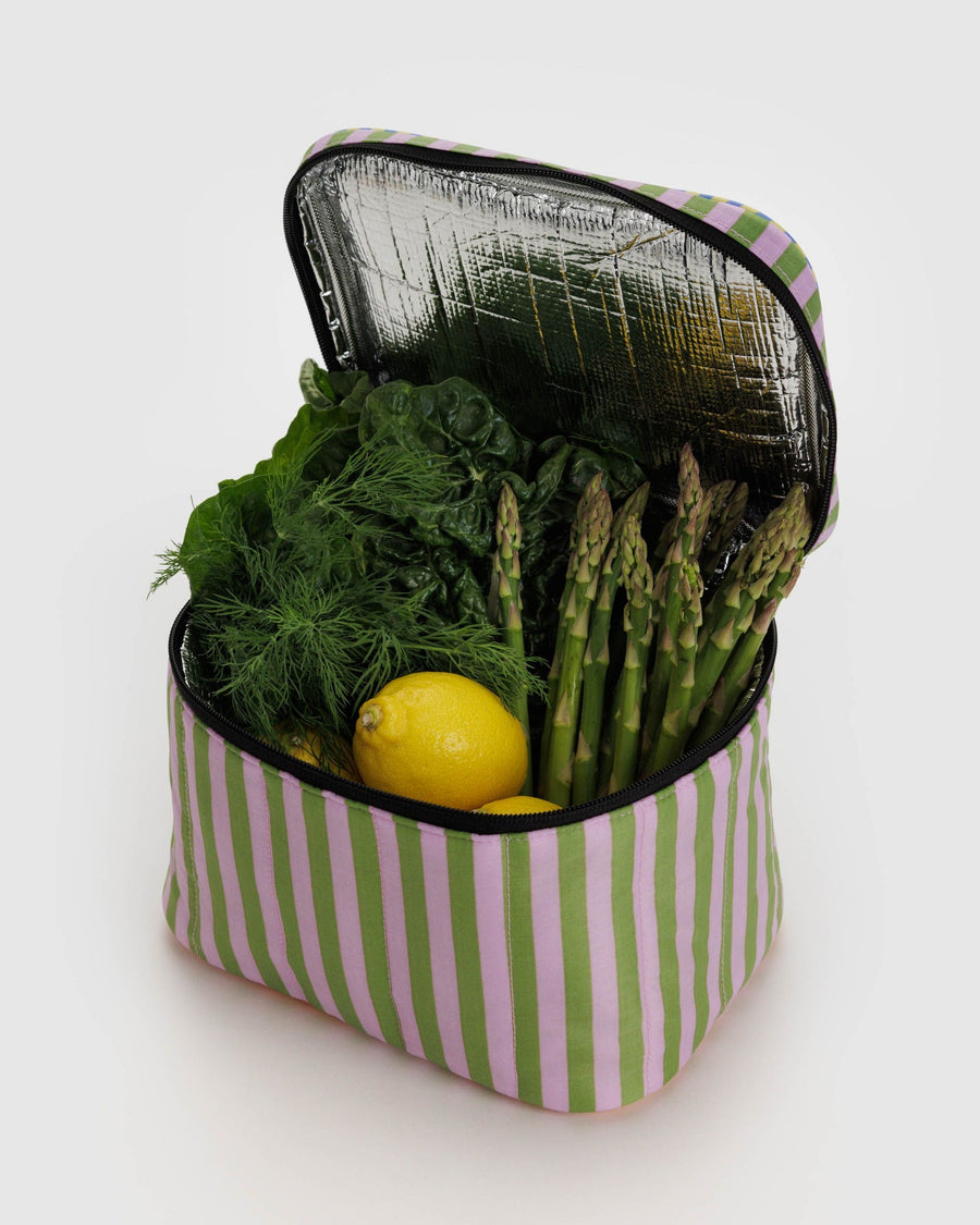 Puffy Lunch Bag in Hotel Stripe