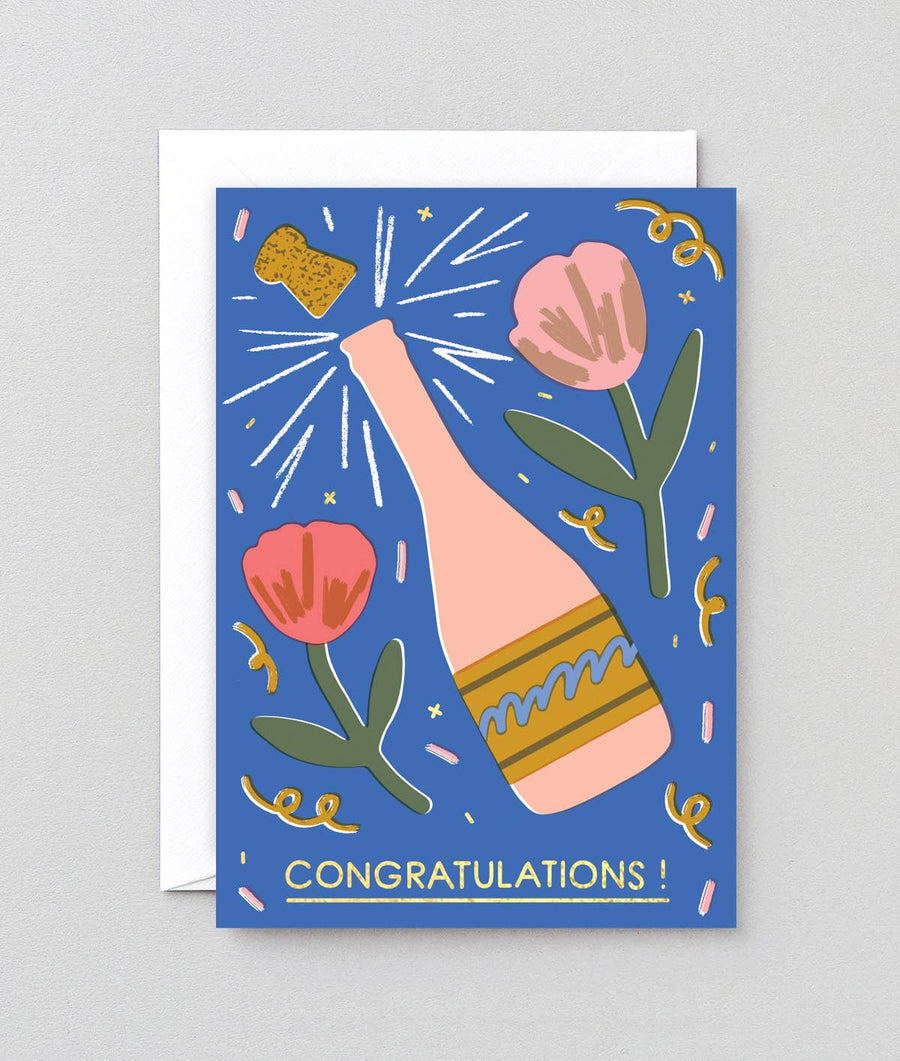 ‘congratulations champagne’ Greetings Card