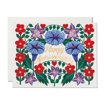 Petunia Anniversary Greeting Card