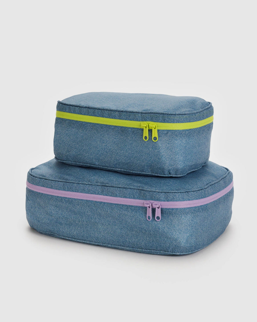 Packing Cube Set in Digital Denim