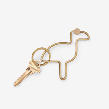 Bird Brass Key Ring