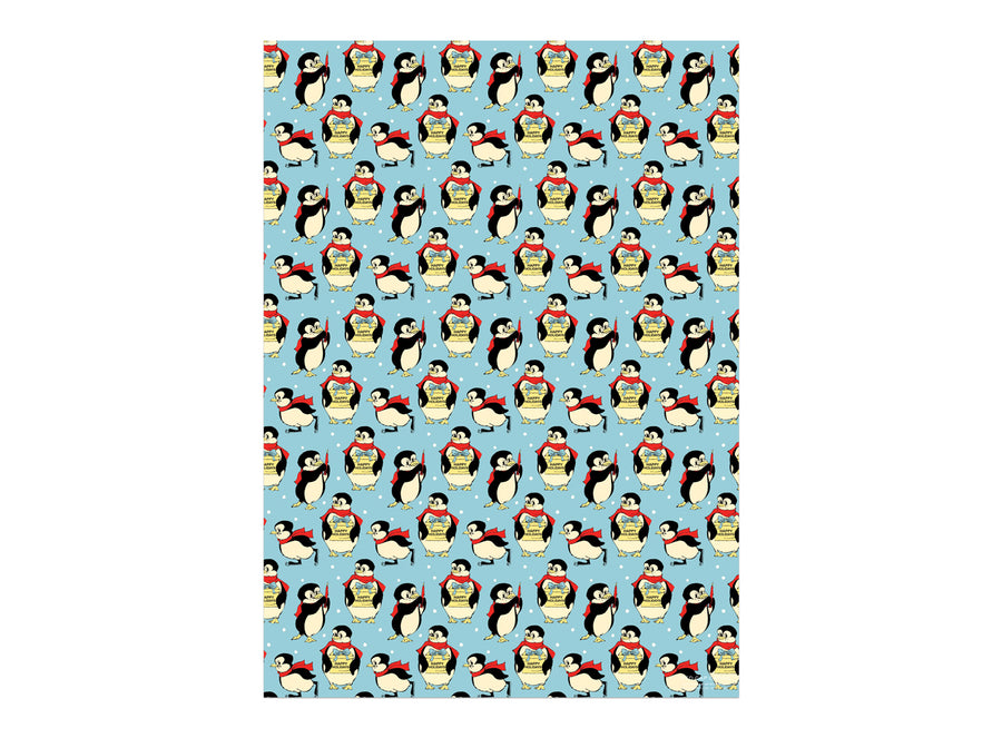 Holiday Penguin Wrapping Paper