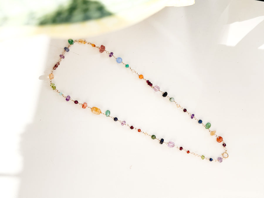 Mini Candy Rainbow Chain Necklace