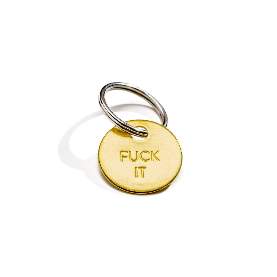 Brass Fuck It Keychain